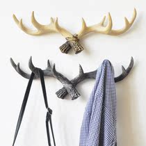 Nordic Deer Corner Trim Hook Creative Genguan Living-room Door Rear Key Wall-mounted Wall Upper Shelf Clothing Cap Hook Rack