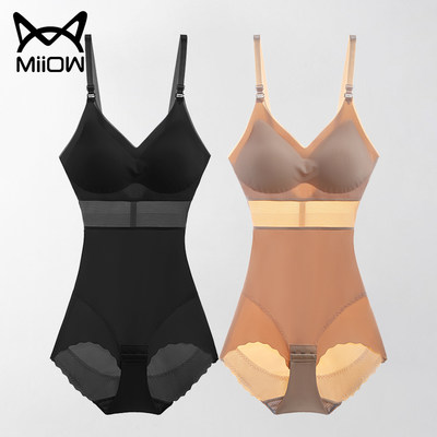Cat people one-piece body shaper summer thin section with chest pad latex sexy postpartum body carving slimming clothes female abdomen corset