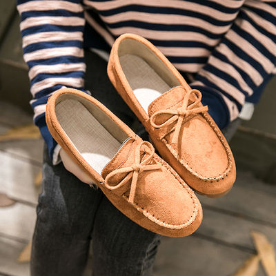 Doudou shoes, women's flat single shoes, spring and autumn ox tendon soft sole casual shoes, lazy people's pregnant women's shoes, mom's flat heel ladle shoes