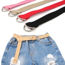 Childrens canvas belt Boy girl military training belt Youth Teen girl student jeans belt