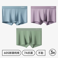 Небо синий + светло -фиолетовый + темно -зеленый [длинный хлопок 60 -х годов + 7A класс антибактериальной промежности]