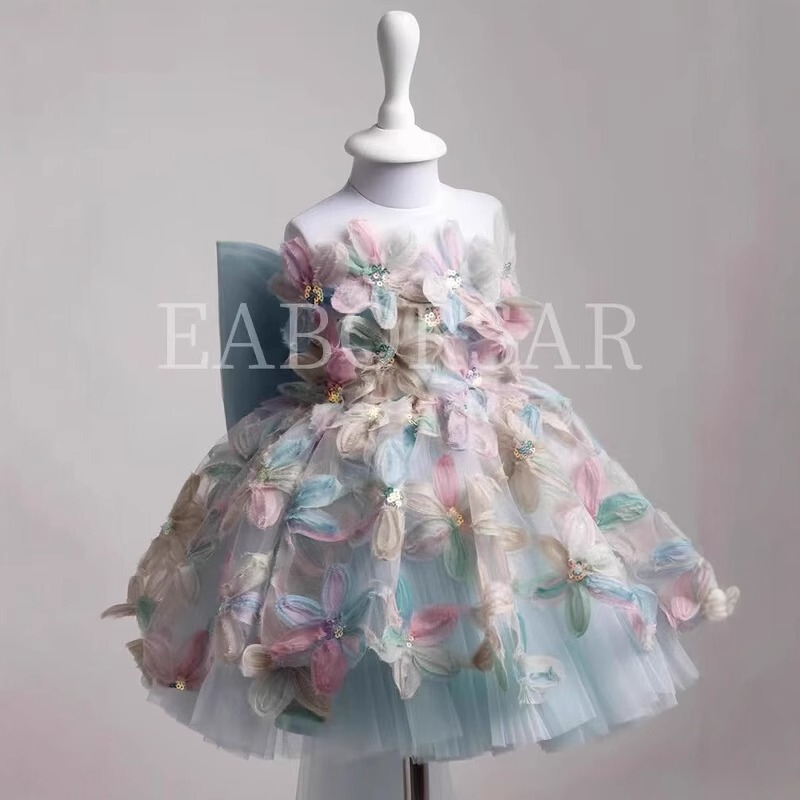 Children's Dress, Princess Dress, Girl's Classy Hostess Dress, Catwalk, Piano Performance Dress, Little Girl's Birthday Tutu Dress