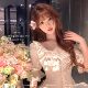 Lazy Didi Pearl Starburst Satin Corner Waist Princess Puff Sleeve Top Mesh Tutu Skirt Cake Skirt