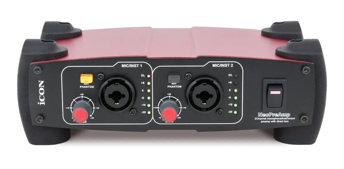 iCON Aiken Neo PreAmp 2 Dual Channel Preposition Professional microphone amplifier Talk Phantom Power