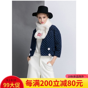 Kabuyi thiết kế ban đầu thương hiệu của phụ nữ mùa đông cá tính mới thời trang Châu Âu và Mỹ phong cách V-Cổ ngắn áo khoác nữ