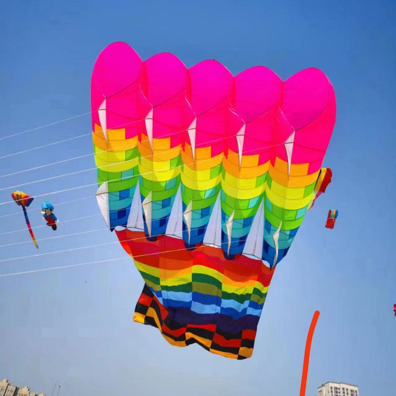 The wind brand leads the kite nylon umbrella cloth to make 22 square mosaic pilotage kite-Taobao