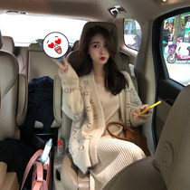 Western style fashionable temperament goddess Fan Early autumn fashion knitted suit female autumn new womens clothing 2021 new womens clothing