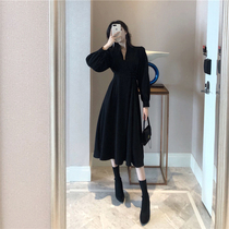  Autumn 2021 new female fairy thin chic high-end design casual early autumn long-sleeved dress