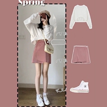 Spring paragraph 2022 Early spring new womens clothing light-cooked small sub-dress Children suit Europe Stand small Aroma Temperament Skirt