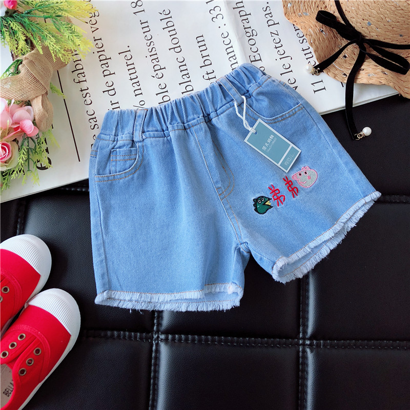 Cô gái quần short denim 2018 mới thời trang Hàn Quốc boy jeans mùa hè phần mỏng trẻ em nữ quần bé