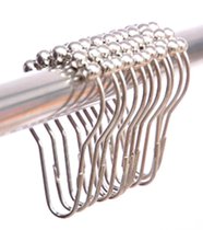 Curtain Ring Bath Curtain Ring Metal Slip Ring Gourd Bath Curtain Hook Ball Bearing Ring RMB10  Up