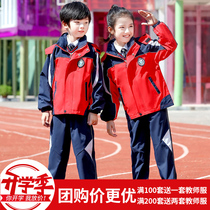 School uniforms for elementary school children three sets of winter clothing detachable outdoor sports class clothes kindergarten garden clothes for spring and autumn clothes