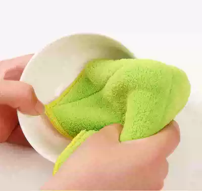 Wood fiber thickened non-oil dishwashing towel rag multi-function non-hair ultra-soft non-oil thickening