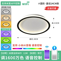 24 см. Круг/счетчик Wi -Fi Home/Внутреннее кольцо теплое и теплый свет/внешний круг.