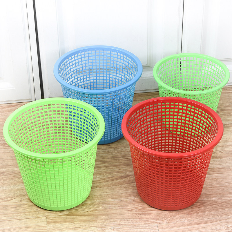 Plastic Hollowed-out Trash Can home Living room Kitchen Makeup Room Small Trash Can No Cover Office Trash Can Paper 