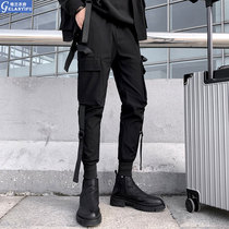 Chunqiu's new tide hand-wear pants male ins hundred pants Korean version of the trendy casual pants handsome nine points male pants