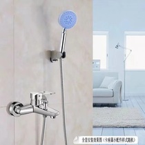 Shower shower set Full copper bathroom household shower toilet round booster nozzle Large water showerhead