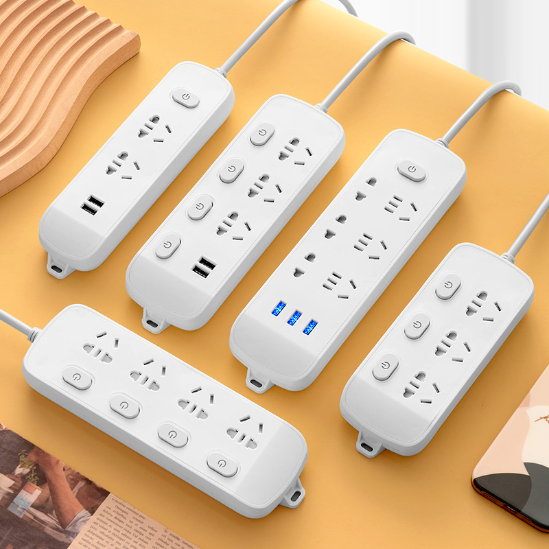 Single-control extension line socket panel porous household plug-in board extension line usb plug-in board with long line multi-purpose