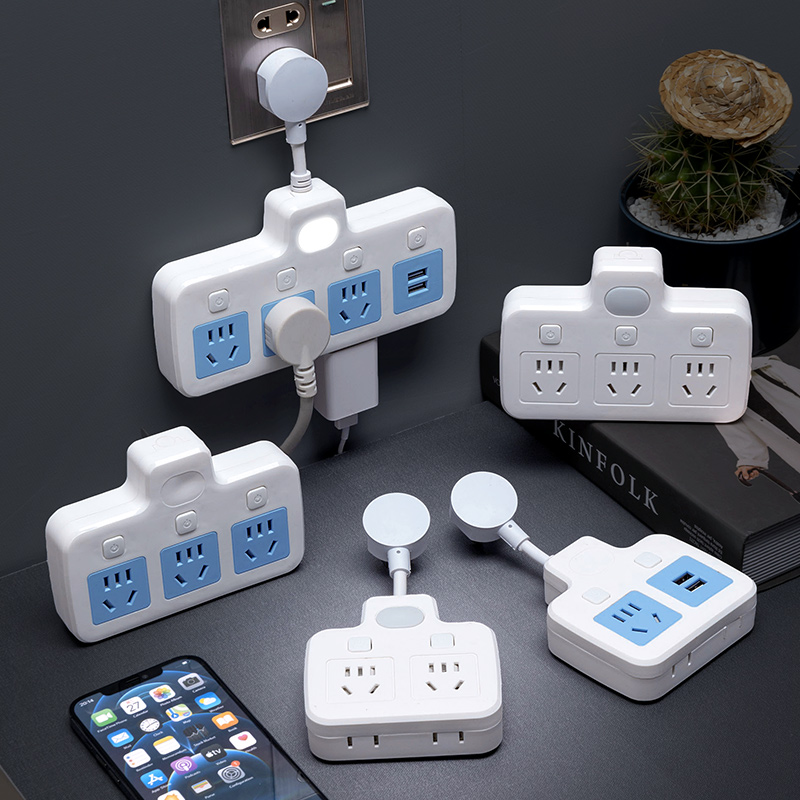 Multi-function socket panel porous expansion socket converter Smart plug switch USB extension 1-2-3 household power supply independent switch short-wire plug plug plug plug plug plug plug plug plug