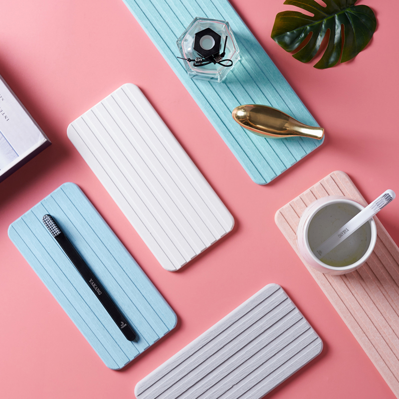 Kieselguewash mat Wash Mat Surface Silicon Algae Muddy Water Mat small minimalist Soap Mat Waterproof Cushion Gargling Cup Absorbent Cool Mat