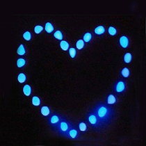 Blue light stone courtyard decoration fluorescent pebble garden setting night Pearl Fish Tank Aquarium landscape Pebble