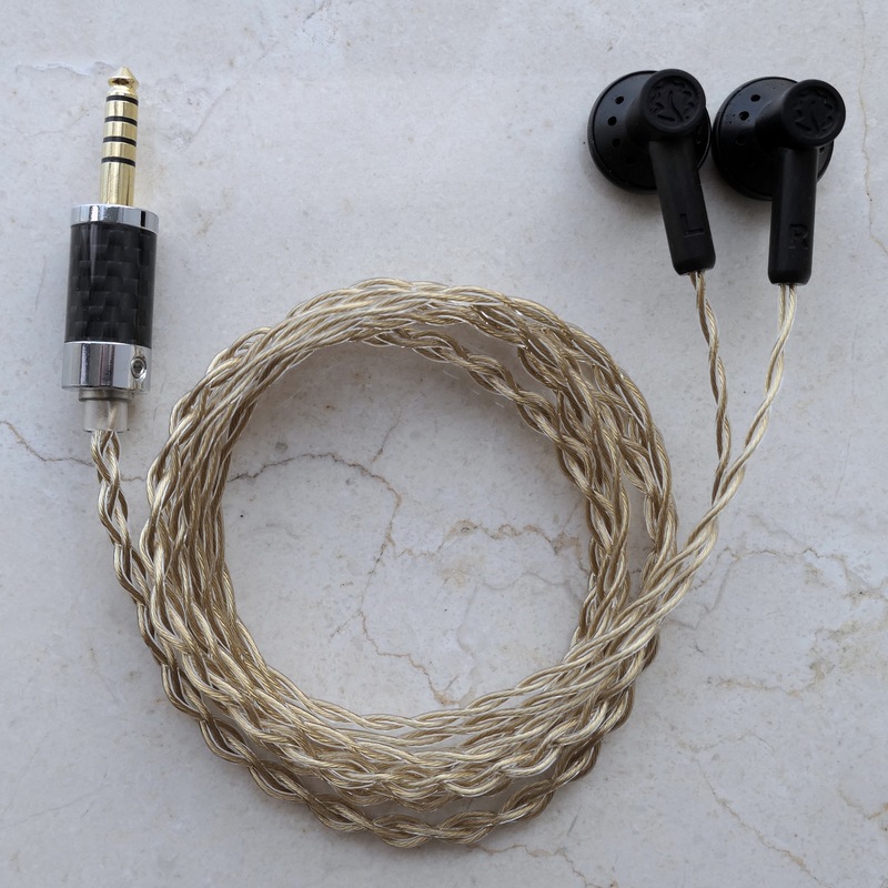 Oak Audio Pro Nature Ebony Occ Gold-Plated Cable Earbuds Flat Plug