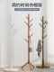 Solid Wood Coat Rack Floor-Standing Clothes Rack for Living Room, Office, Bedroom, Bedside, Dormitory, Home Use, Standing Clothes Hanger