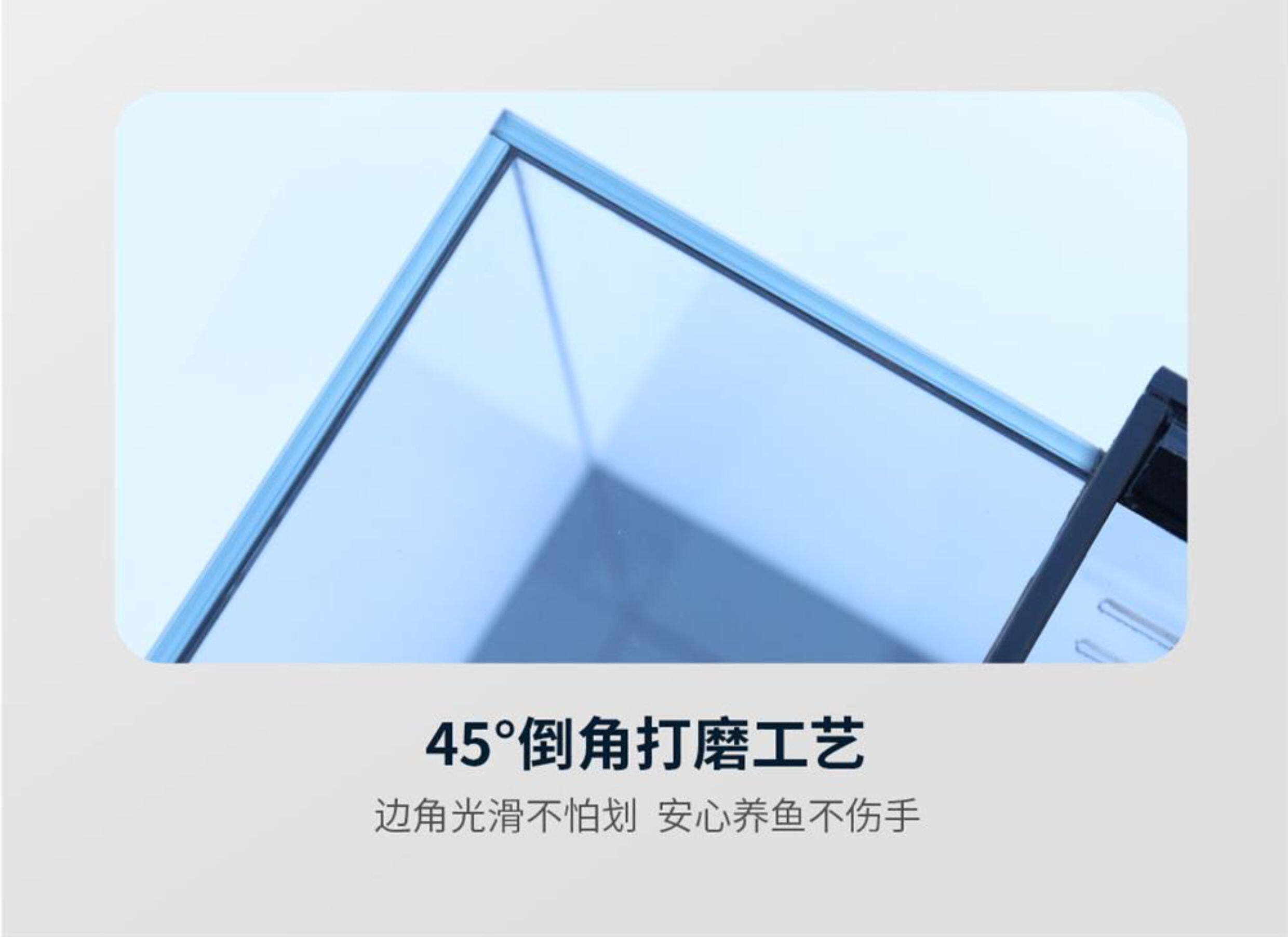 NINEWOOD久物鱼缸全景观赏方盒封闭式上滤加侧滤养鱼造景金龙鱼缸 detail 15