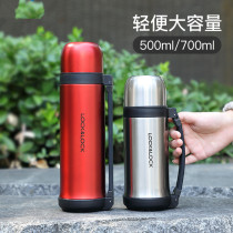 Music Buckle Lotte buckle insulated cup stainless steel insulated bottle Sport Outdoor portable tourist kettle with handle LHC1418