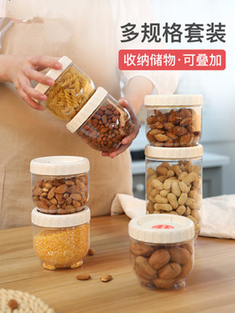 Lock and lock fresh-keeping box grains rice bucket storage tank snack noodle storage food box sealed can set