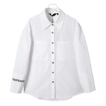 West Lake Loft Old (MC) Spring loaded loose letter dotted with long sleeve cotton shirt MC169 cut mark