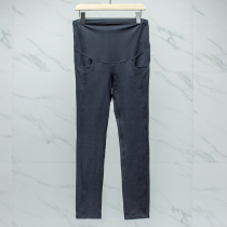 West Lake Pavilion old (YA) Autumn maternity wear large size 95 cotton high waist belly casual leggings YY573