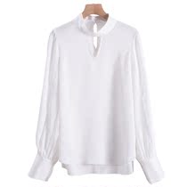 West Lake Pavilion old (silent) spring dress capable OL style small hollow pullover shirt MY162