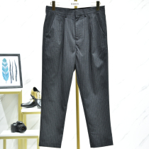 Mens West Lake Pavilion (hanging) Autumn temperament high waist straight casual suit pants CX4147