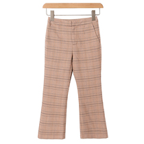 West Lake Loft Old (Meadow) Spring Loaded With High Waist And Body Striped Plaid Micro-Trumpet Pants WD1146 Cut Mark