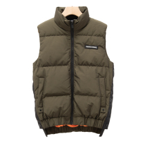 Mens West Lake Pavilion Old (Sen) Winter Clothes Asymmetric Stand Collar Down Vest Jacket SM376