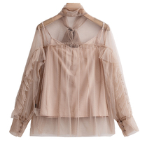 West Lake Loft Old (Her) Spring Neckline Laces Hollowed-out Two Pieces Of Lace Jersey TT821 Cut Mark