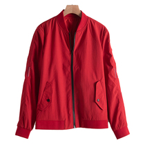 Mens West Lake Pavilion (Jie) Spring clothing trend casual baseball collar jacket red short jacket JN015