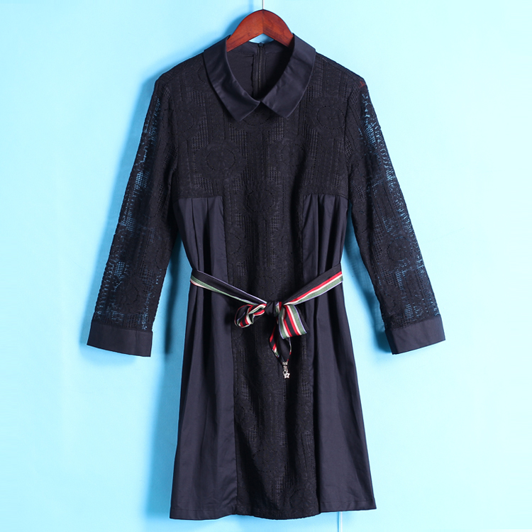 Trở lại bài thơ loạt 2018 mùa thu sản phẩm mới trưởng thành charm phụ nữ ~ ve áo loose dress 018 áo nữ
