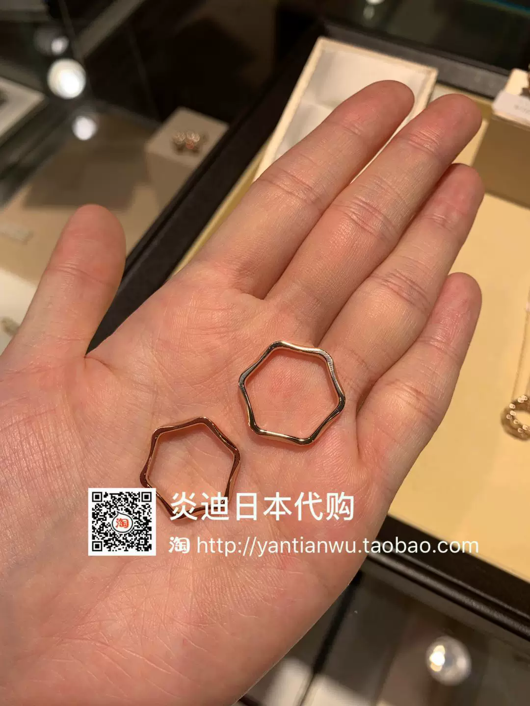 Пара кольца с шестигранной формой из розового золота 18K, обручальное кольцо из линии tasaki LABELLO, покупка в Японии
