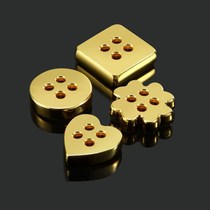 High-grade alloy metal bright gold shirt shirt button button button love little button shirt button button button button