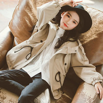 South Korean girls wind jersey Inn Wind new Ocean Girl clothing Korean version CUHK Fairy Netting Red Medium Long Jacket Blouse Tide