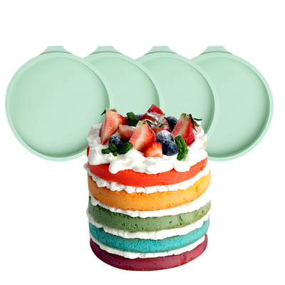 网红彩虹硅胶蛋糕模具 戚风免切分层家用工具 胚烤盘四寸6寸烘焙