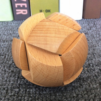 Football Luban lock Kong Ming lock single beech wood high difficulty adult children brain educational toy