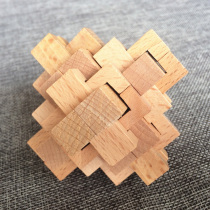 Twenty-four locks Luban lock single beech wood difficult childrens brain educational toy Kongming Lock 24 lock