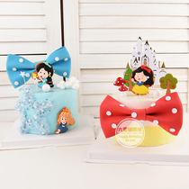 Baking Cake Decoration Soft Pottery Princess Plug-in Net Red Birthday Dress With Dessert Table Swing Piece Castle Fairytale Card