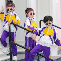 Kindergarten garden uniform spring and autumn suit purple teacher sportswear primary school uniform three-piece childrens class uniform activity tide