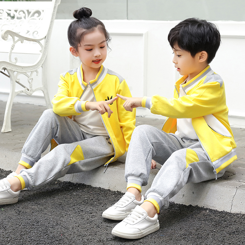 School uniforms for primary school students spring and autumn suits new kindergarten uniforms spring and autumn suits teacher children's class uniforms college wind customization