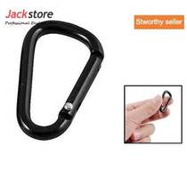 SZS Hot 10 Pcs Black D Shaped Alloyinum Alloyner Carabiner Hook