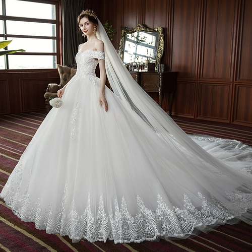 Свадебное платье, юбка, открытые плечи, коллекция 2021, французский стиль